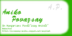 aniko povazsay business card